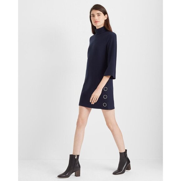 NWT Club Monaco Mock Neck 3/4 Sleeve Knit Mini Dress - Picture 1 of 15
